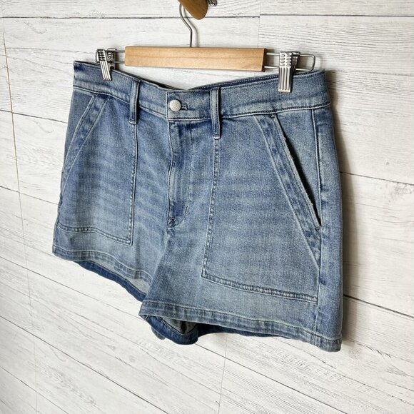 J Crew Factory Shorts Womens Size 31 Utility Denim Cotton Blend Summertime - Picture 4 of 14